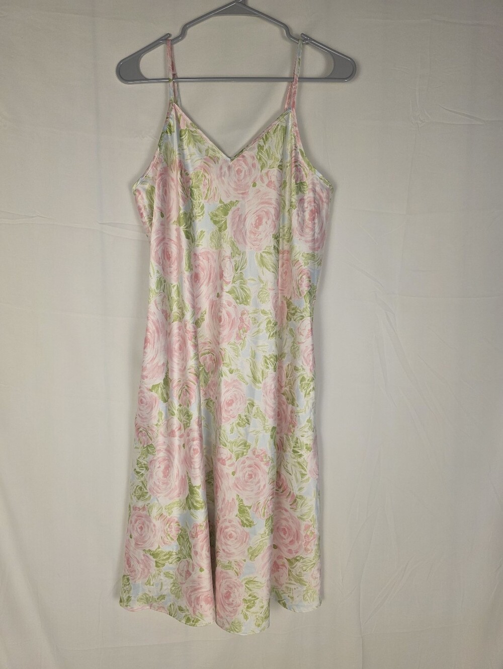Cabernet Pink Rose Floral Slip Dress